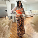 Women's Sleeve Round Neck Coordinated Two-Piece Set