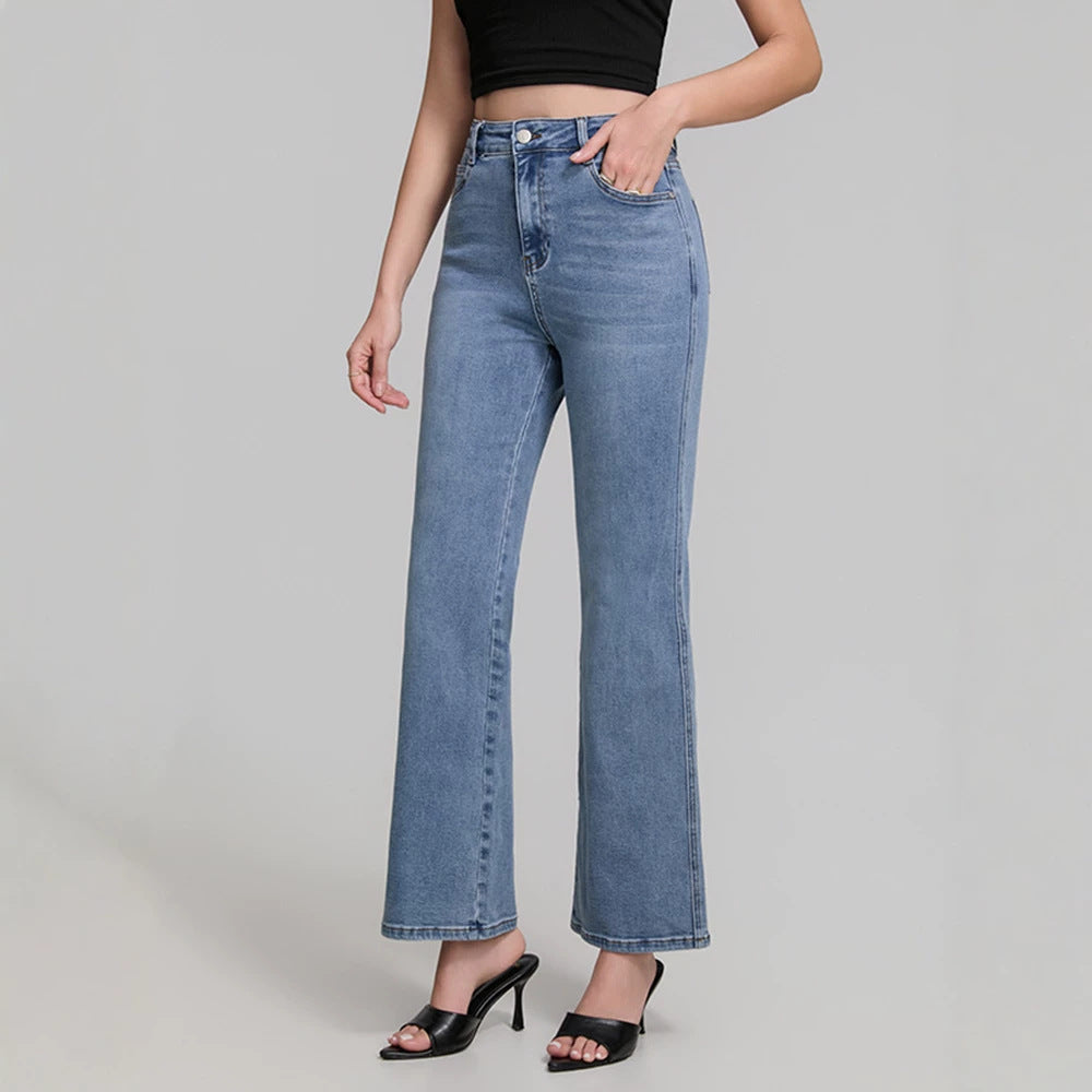 Women's High-Rise Blue Bootcut Jeans