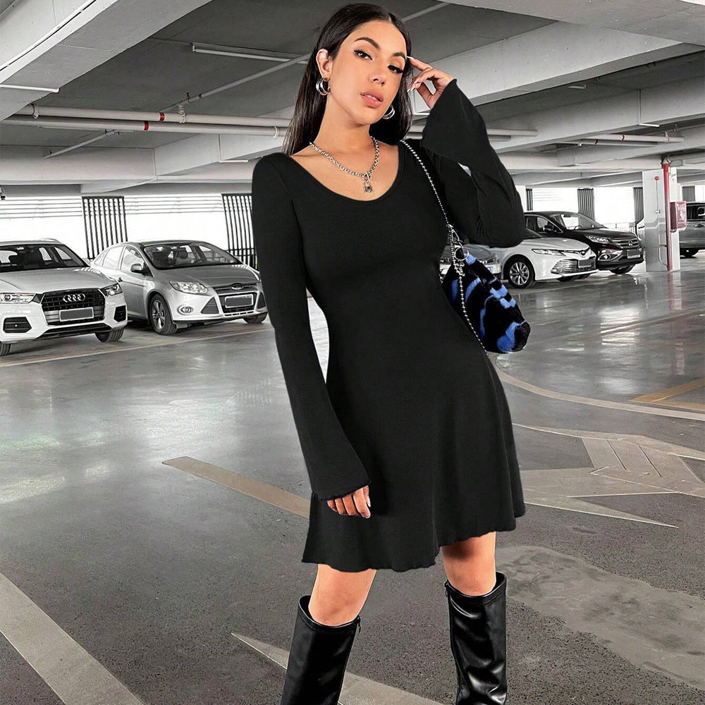 Women’s U-Neck High-Waist Bodycon Dress