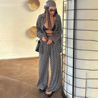 High Grade Long Sleeved Loose Shirt Trousers