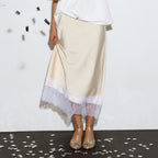 Stitching Lace Skirt Summer Lace Lace Skirt Satin Skirt Women