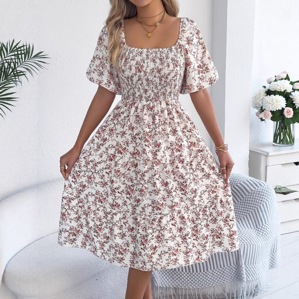 Women's Floral Short Sleeve Dress