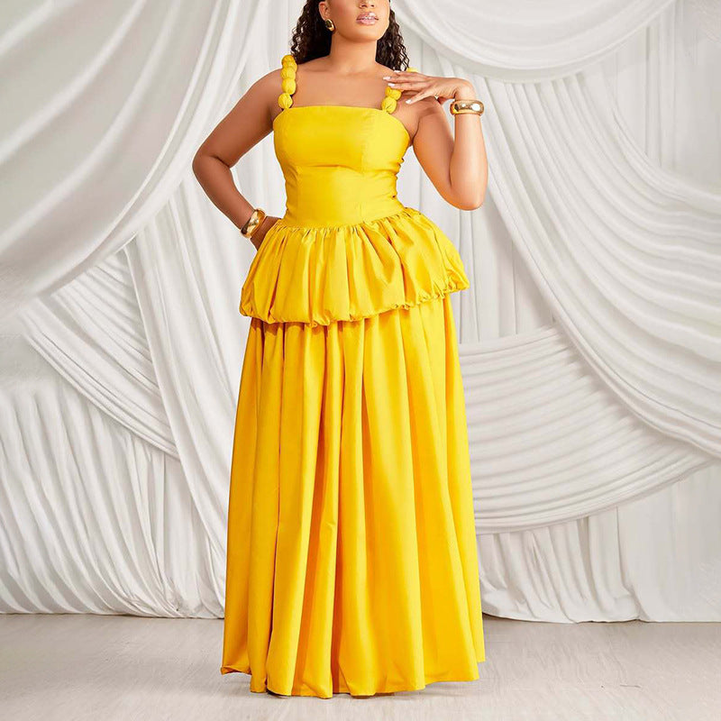 Women's Halter Ruffled Dress