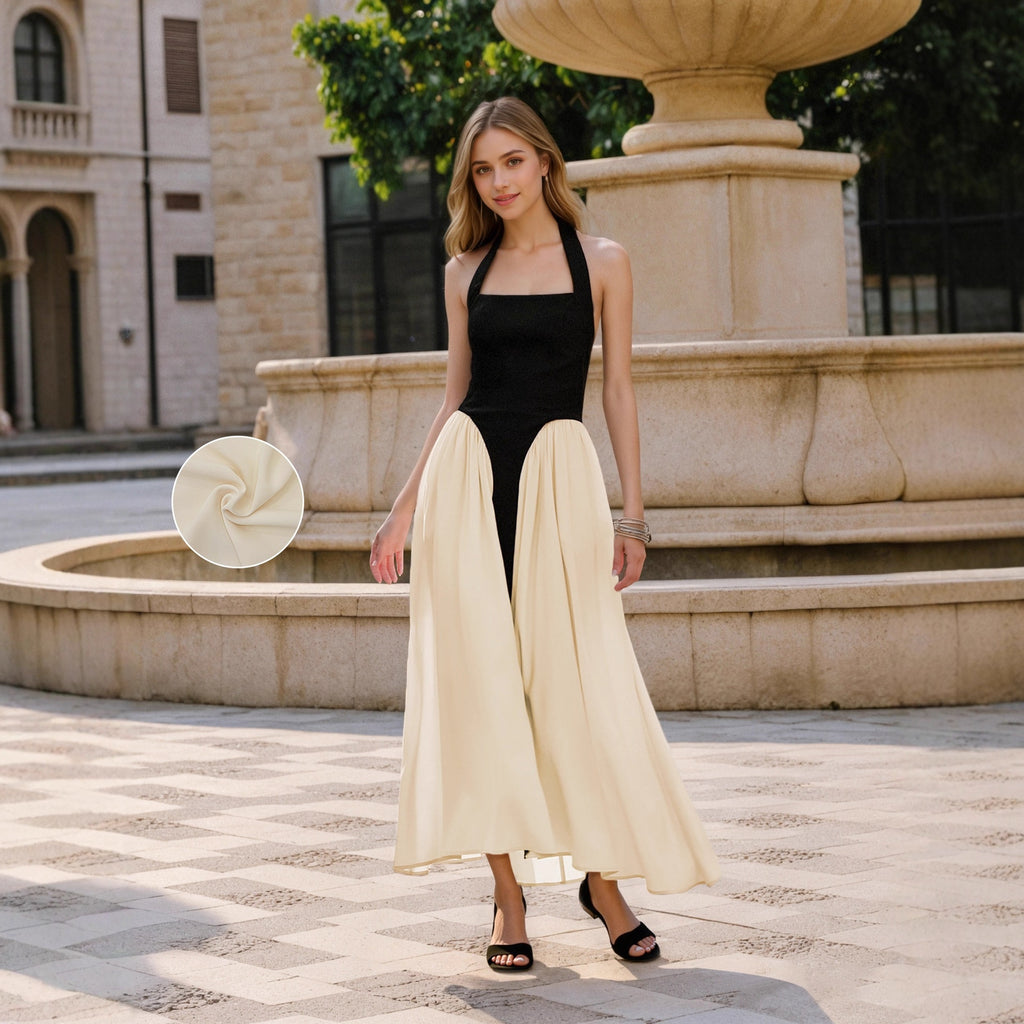 Women's Backless Halter Dress