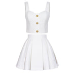 Women's A-Line Top and Skirt Two-Piece Set