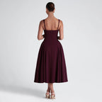 Square-Neck Spaghetti-Strap Dress