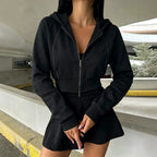 Women's Cropped Hooded Sweater