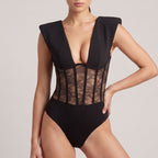 Lace Corset Back Shaping Jumpsuit