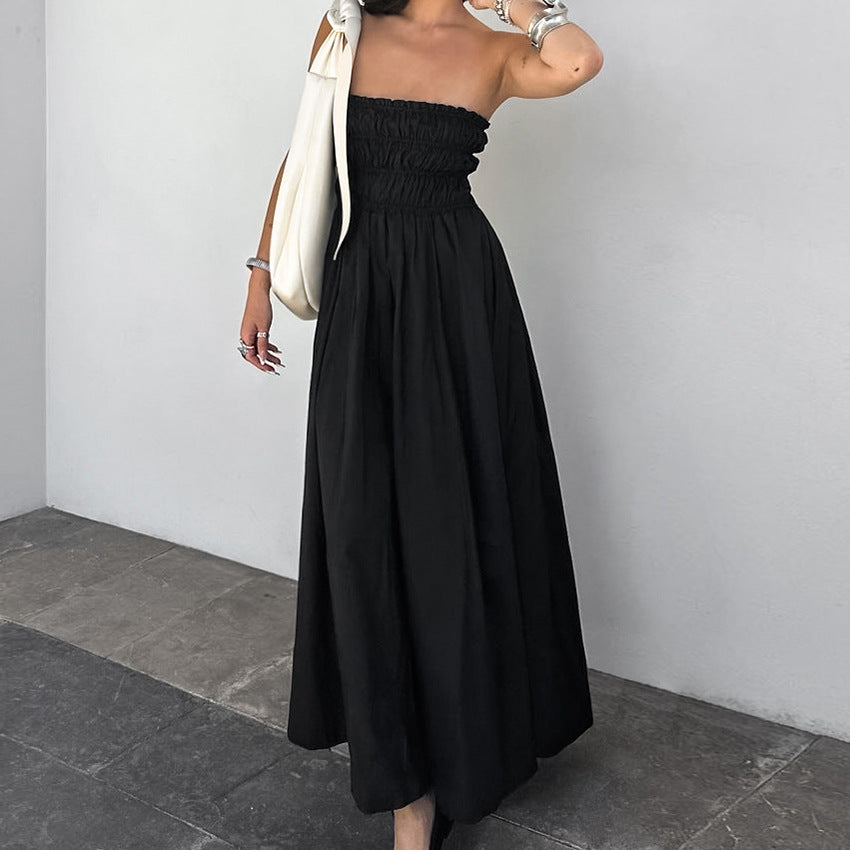 Strapless Black Vacation Dress