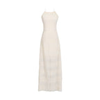 Women's Halter Knit Backless Maxi Dress