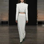 Women's Beaded Top And Skirt Two-Piece Set