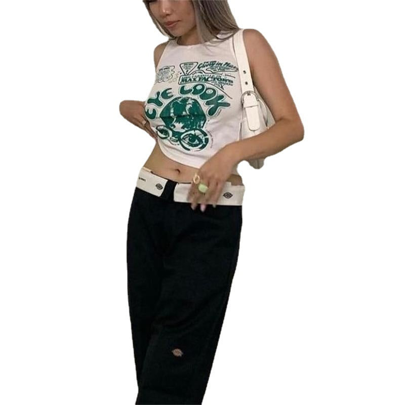 Women's Portrait Graphic Sleeveless Vest