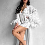 Women's Silk Long Sleeve Dress