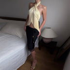 Women's Summer Tassel Design High End Draping Effect Elegant Slimming Top Women