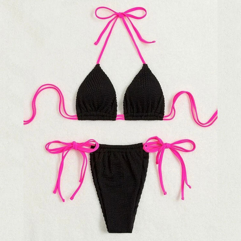 Halter Lace Bikini Swimwear