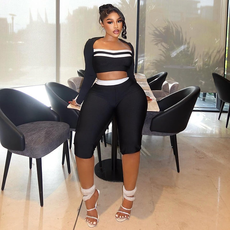 Women's Cropped Top & Pants Set