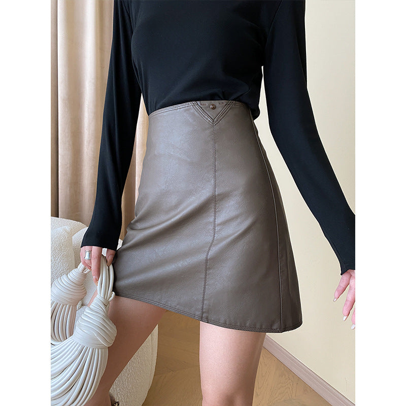 High-Waist A-Line Mini Skirt