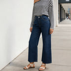 Simple Retro Slim Fit Slimming Straight Women Jeans