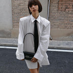Long Cotton Tie-Front Shirt