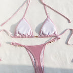 Split Backless Bikini Swimwear