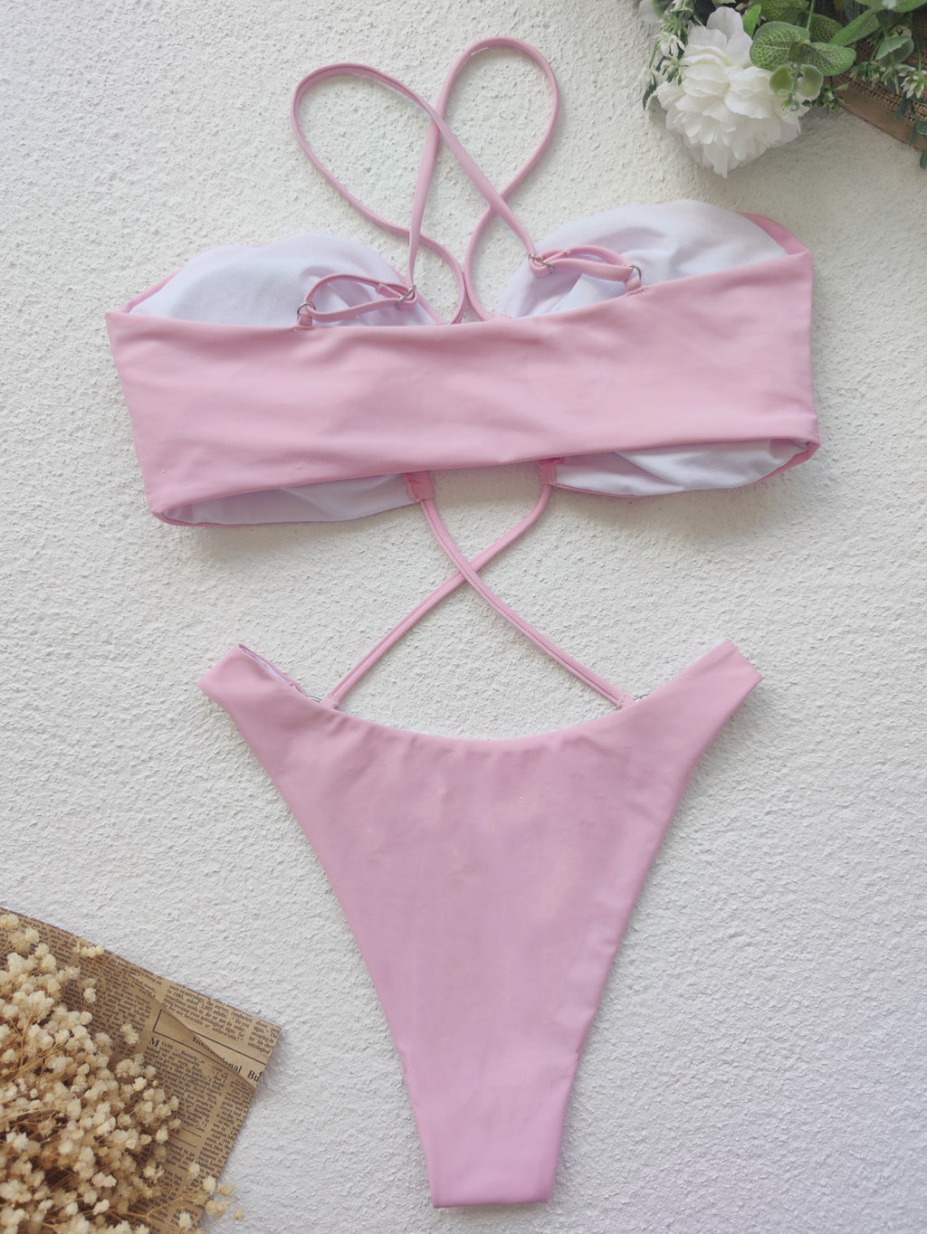 Solid One-piece Swimwear