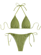 Printing Halter One-piece Swimwear