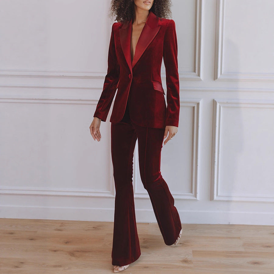 Women's Velvet Two-Piece Set