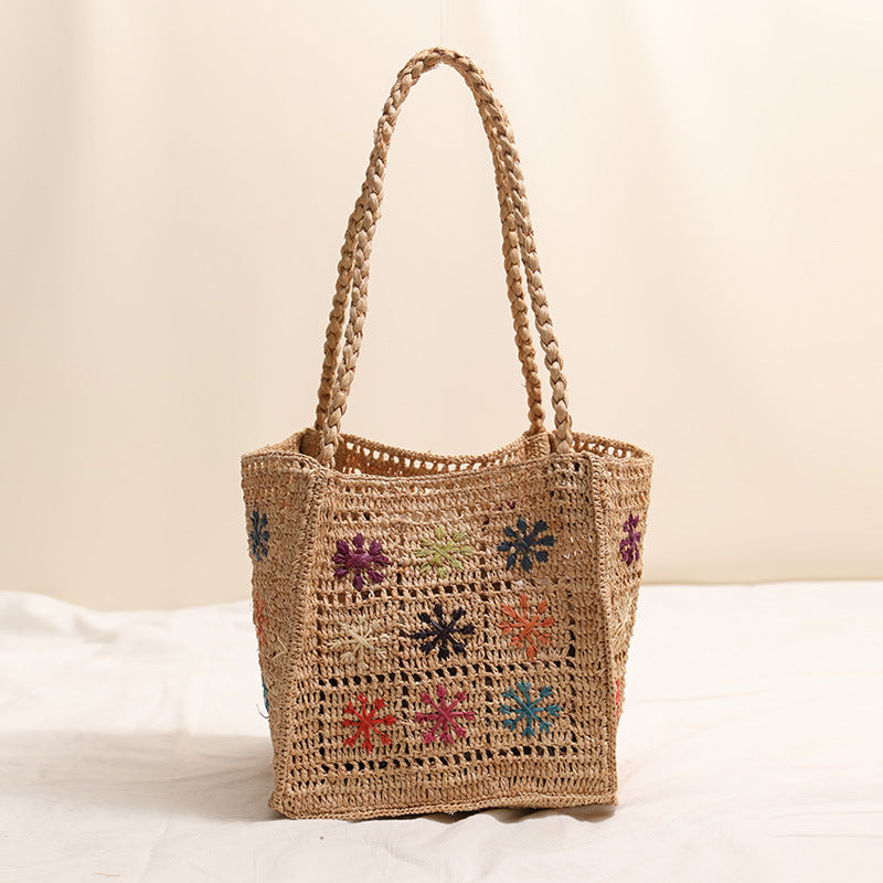 Women's Raffia Straw Shoulder Bag