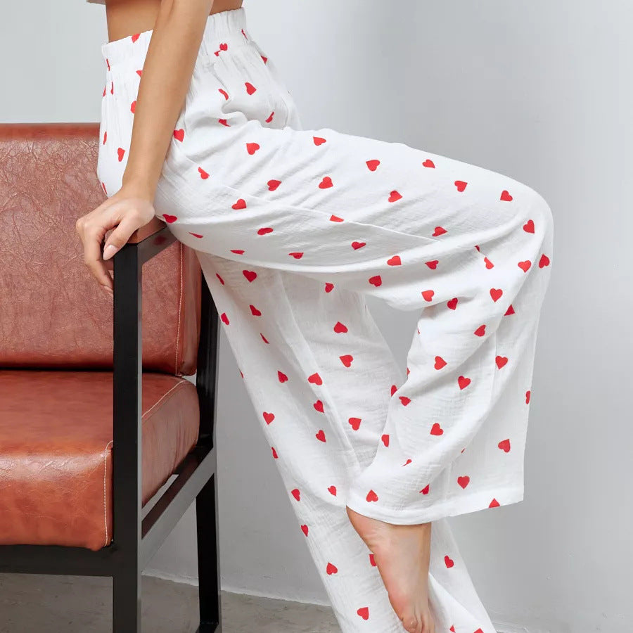 Heart Printing Pajamas Lingerie