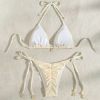 Solid Color Bikini Swimwear