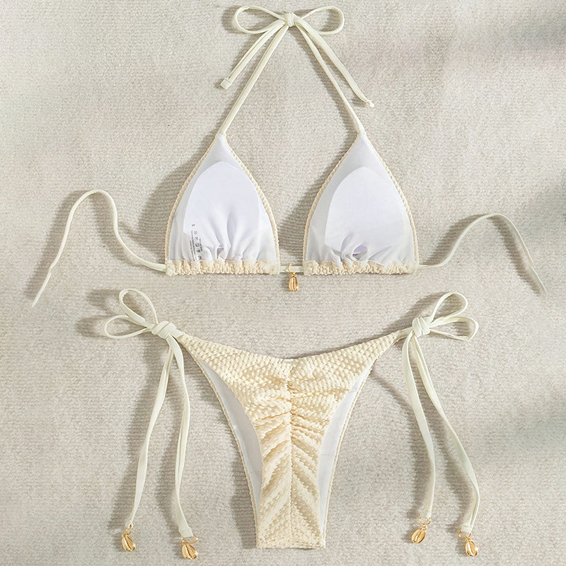 Solid Color Bikini Swimwear