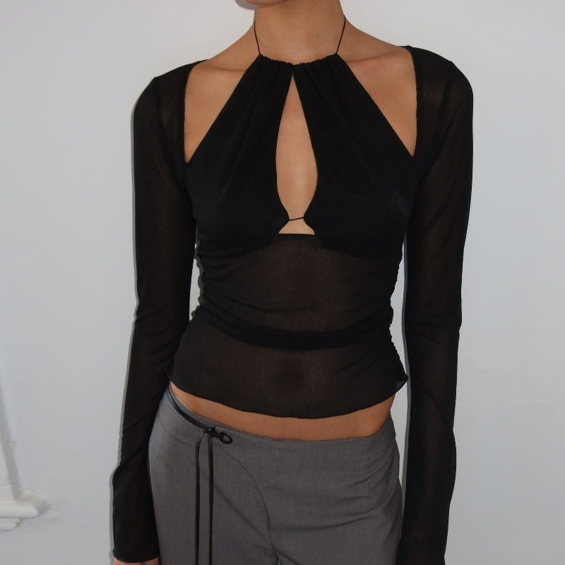 Women's Irregular Asymmetric Slim Fit Slimming Long Sleeve Top