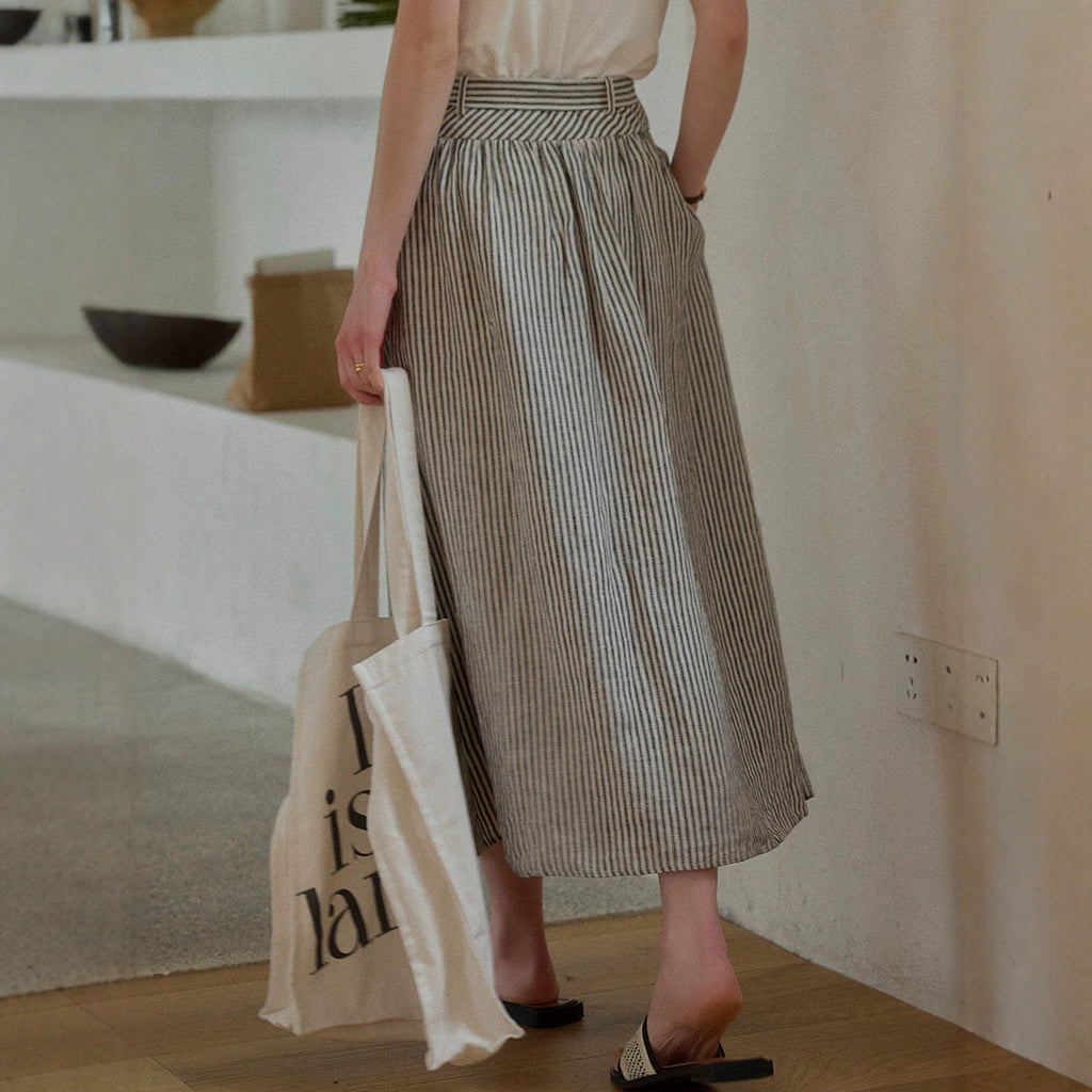 Small A line Draping Skirt High Grade Summer Office Women Skirt