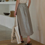 Small A line Draping Skirt High Grade Summer Office Women Skirt