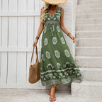 Ethnic Print Sleeveless Dress