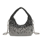 Women's Rhinestone Chain Bucket Bag