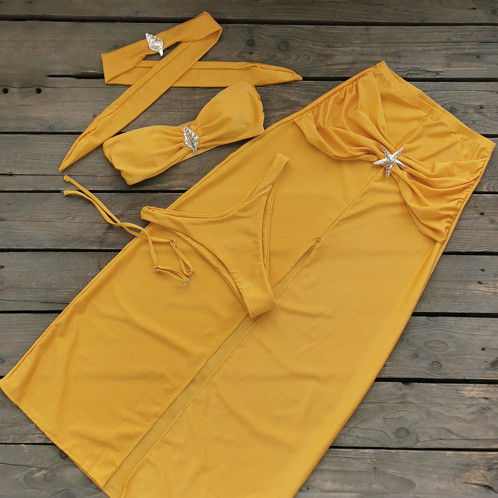 Solid Color One-piece Swimwear
