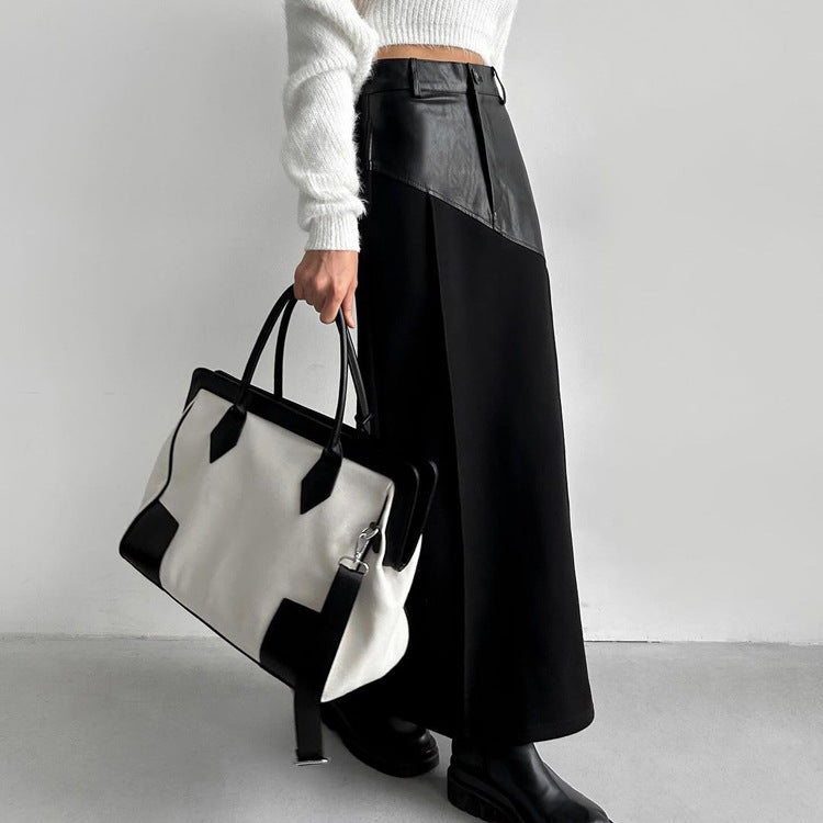 Faux Leather Maxi Skirt