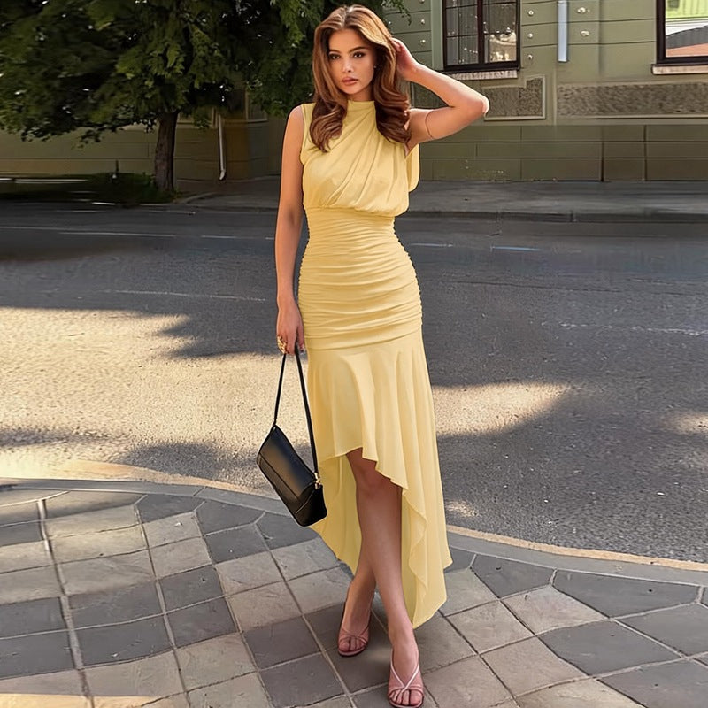 Women's Pleated Sleeveless Dress