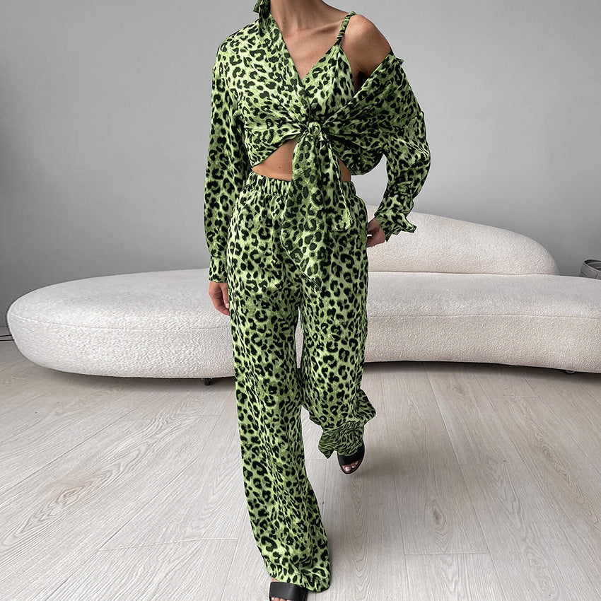 Autumn Leopard Pajamas Lingerie