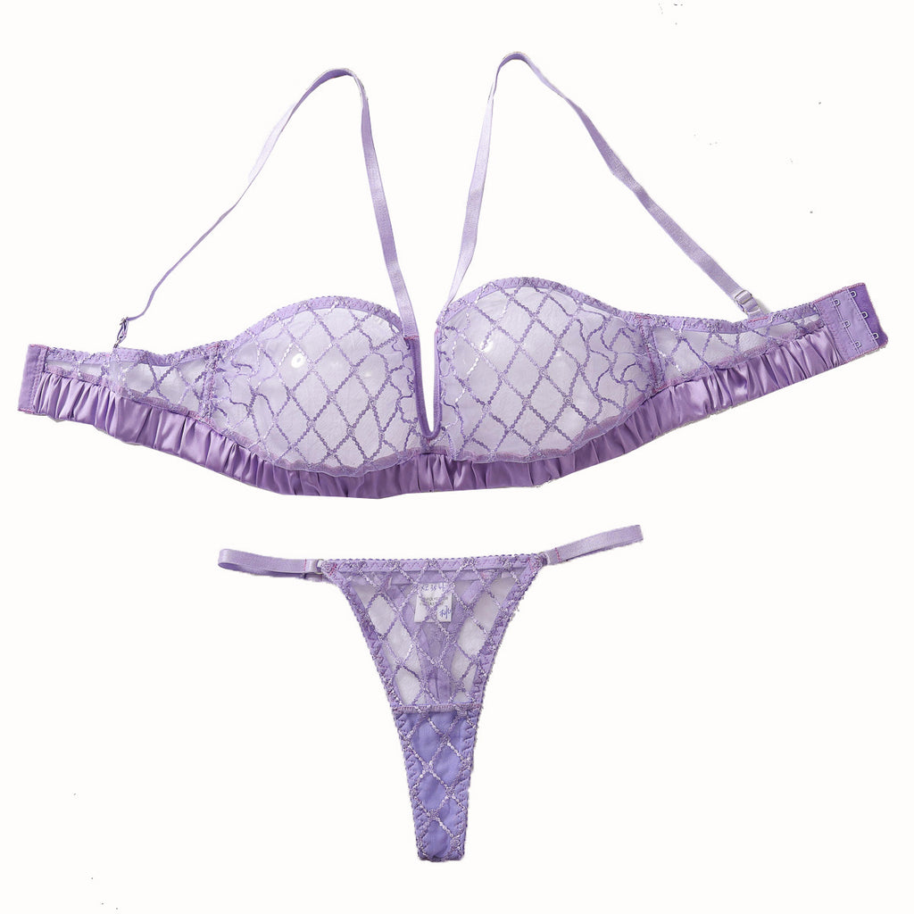 French Purple Corset Lingerie