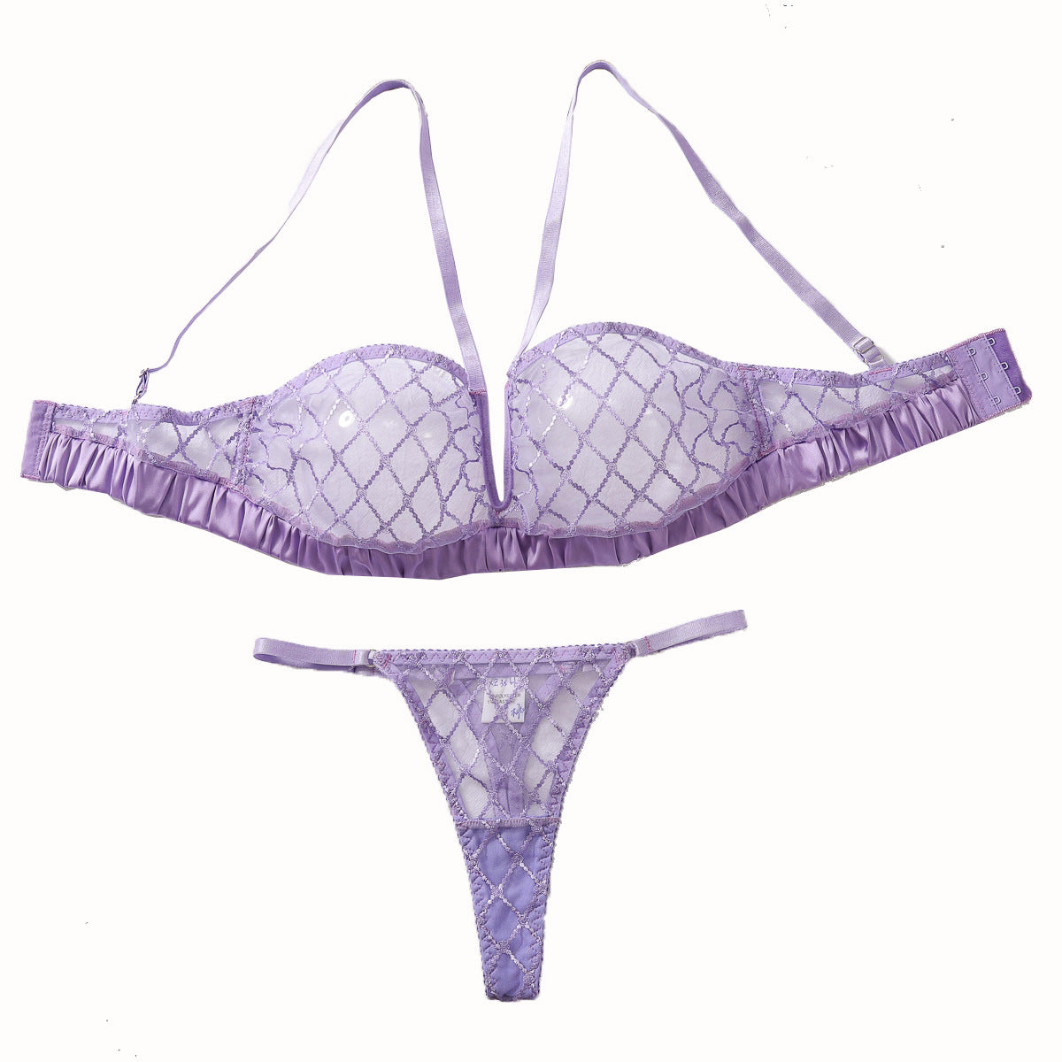 French Purple Corset Lingerie