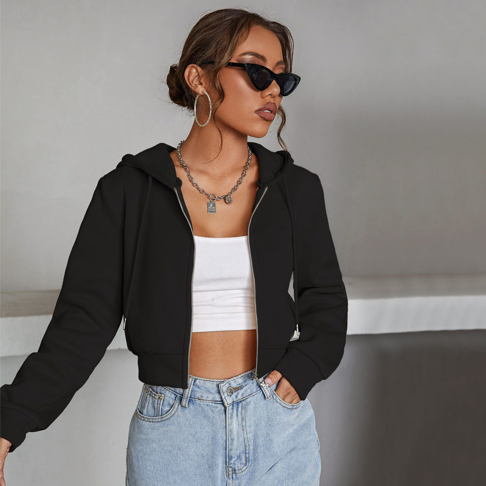 Trendy Design Hooded Sweater Spring Summer Zipper Cardigan