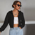 Trendy Design Hooded Sweater Spring Summer Zipper Cardigan