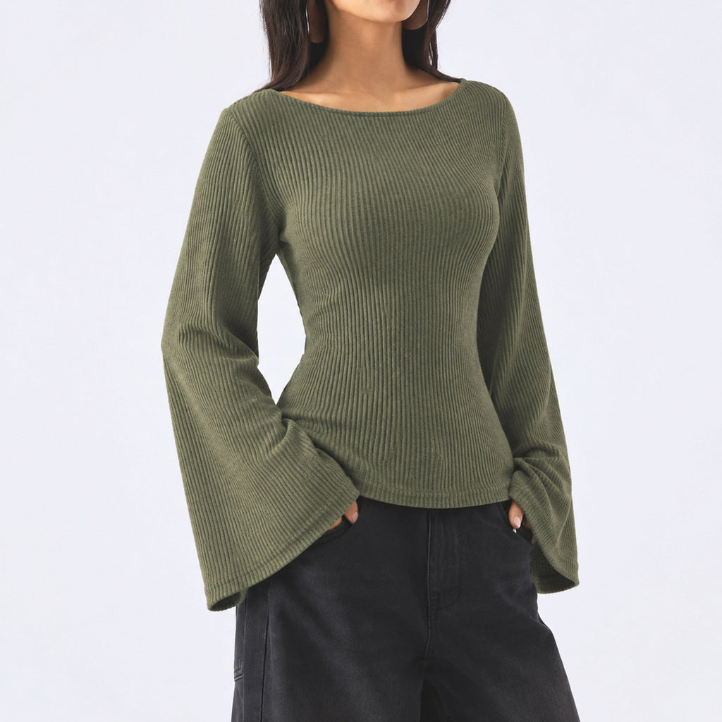 Women's Bell Sleeve Knit Sweater
