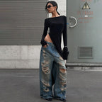Women's Asymmetric Split Long Sleeve Top