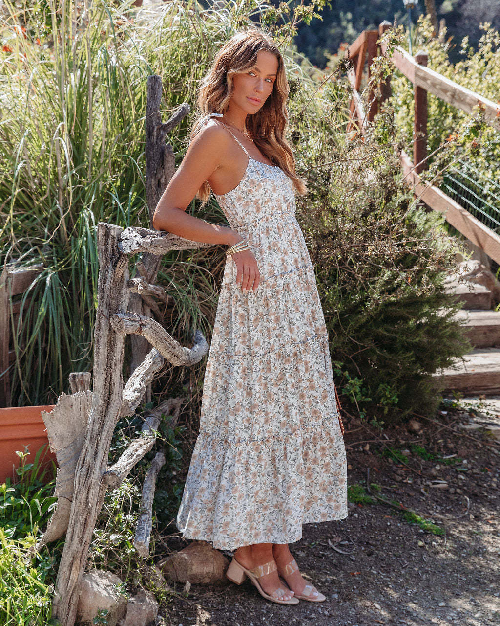 Floral Strap Holiday Dress