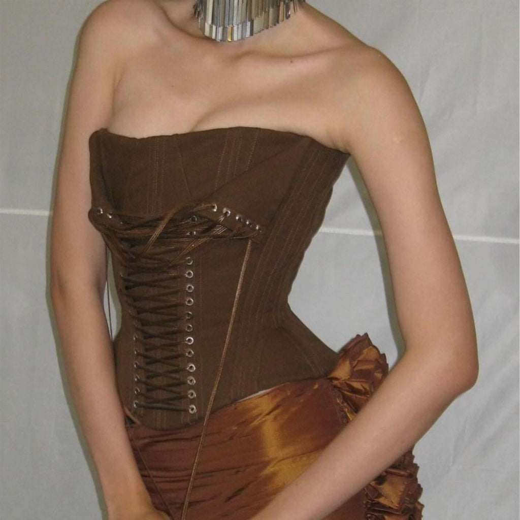 's Advanced Design Boning Corset Lace Up Corset Tube Top