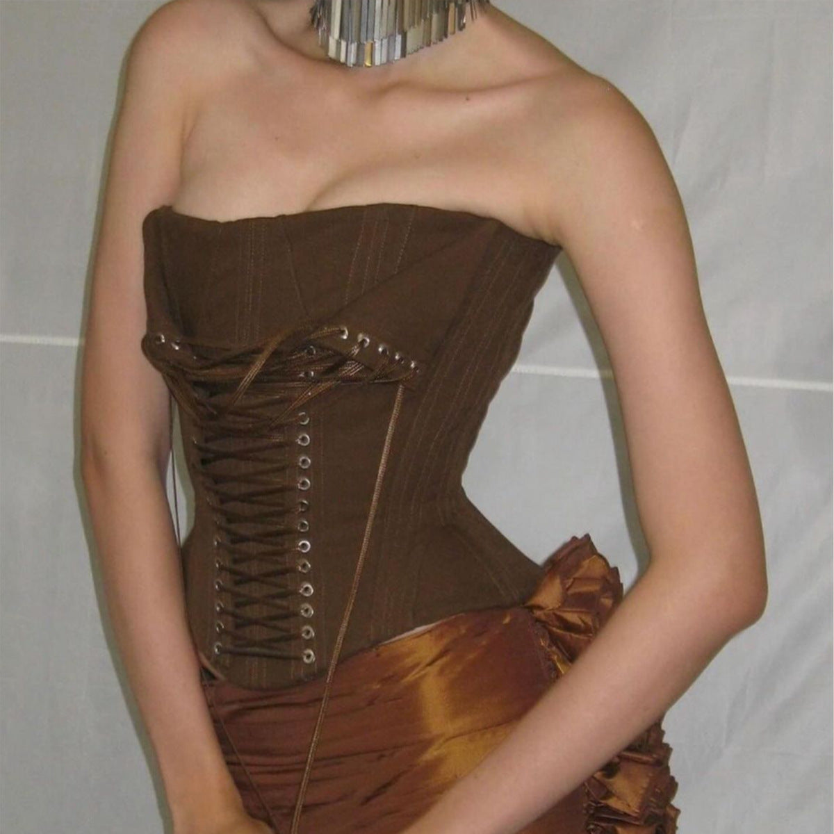 's Advanced Design Boning Corset Lace Up Corset Tube Top