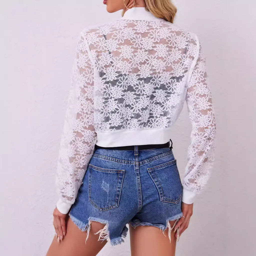 Floral Lace Hollow-Out Jacket